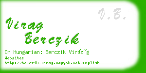 virag berczik business card